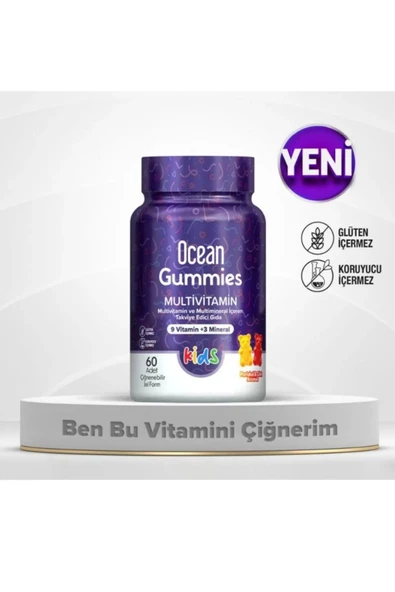 Ocean Gummies Multivitamin 60 Çiğnenebilir Jel Form - Resim 3