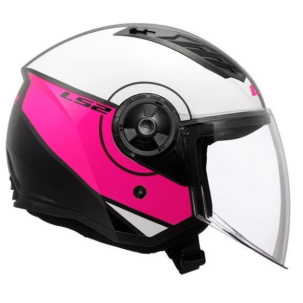ÇENESİZ KASK LS2 AIRFLOW 2 BEYAZ PEMBE ORJİNAL M - Resim 2