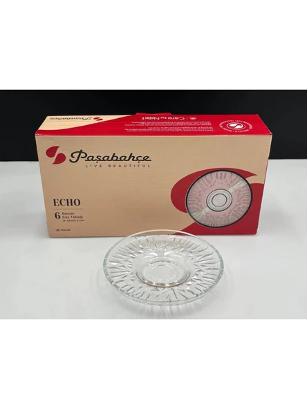 Paşabahçe 5445000 Echo Cam Çay Tabağı Seti 6'lı 11 cm ürün görseli 1