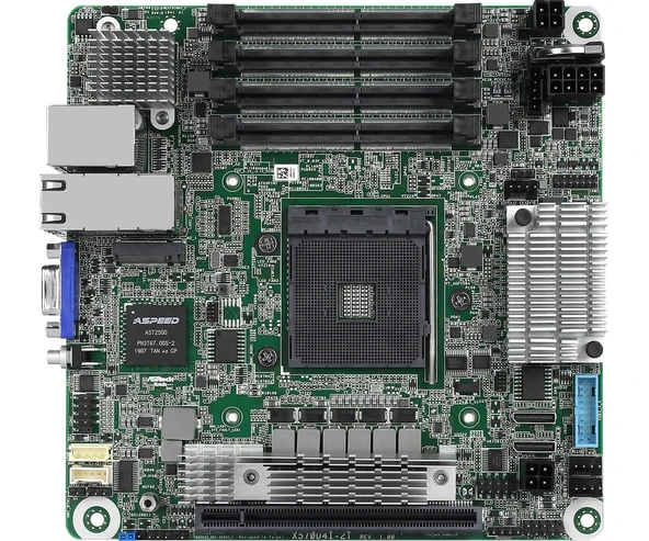 Asrock X570D4I-2T anakart AMD X570 AM4 Mini ITX yuvası ürün görseli 1