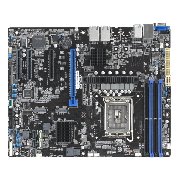 ASUS P13R-E/10G-2T Sunucu Anakart Soketi Intel LGA 1700 (ATX, 4X DDR5 ECC UDIMM, 2X M.2, Çift 10GB LAN, 8X SATA, 2X PCIe 5.0, 2X PCIe 4.0, 4X USB 10GB, 2X USB 2.0) ürün görseli 1