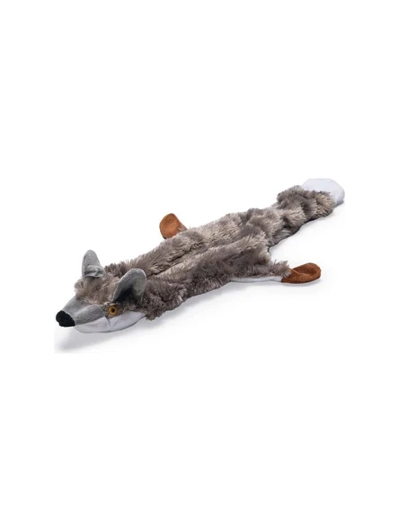 Beeztees Köpek Oyuncağı, Sesli, Tilki, Peluş, Gri, 52x15x2,5cm ürün görseli 1