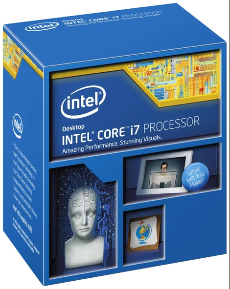 Intel Core i7 4770 işlemci (3,4 GHz, soket LGA1150, 8 MB önbellek) kutulu ürün görseli 1