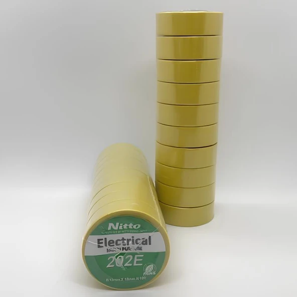 NİTTO Elektrik Bandı Sarı (10 Lu paket) ürün görseli 1