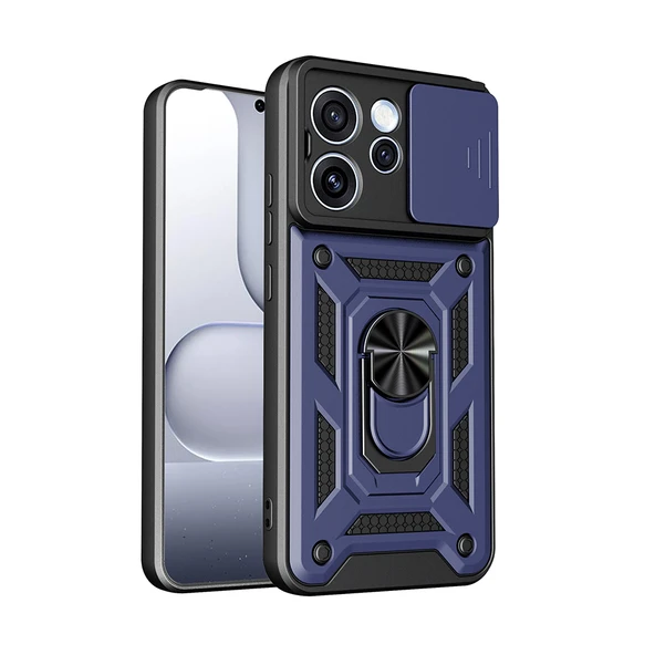 Oppo Reno 15 Pro Kılıf Magnetik Standlı Kamera Korumalı Sürgülü Vega Kapak ürün görseli 1