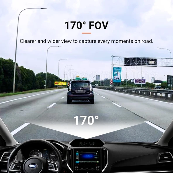Dashcam 170 derece / M500 128 G.70MAI - Resim 3