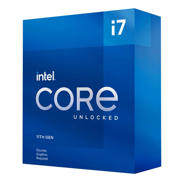 Intel Core i7-11700KF 11. nesil masaüstü işlemci (temel saat hızı: 3,6 GHz Tuboboost: 4,9 GHz, 16 MB önbellek, 8 çekirdek, LGA1200) BX8070811700KF ürün görseli 1