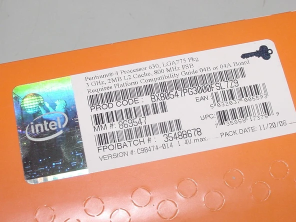 Intel Pentium 4 işlemci (3,0 GHz, 630 - Resim 5