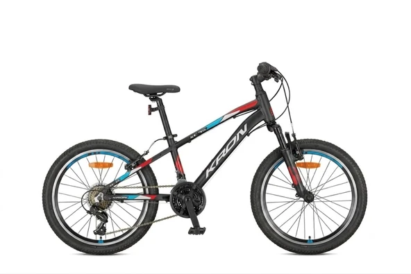 XC 75 - 24 MTB - 13' - 21 Vites -V.Brake - Mat Siyah/Kırmızı-Gri-Mavi ürün görseli 1