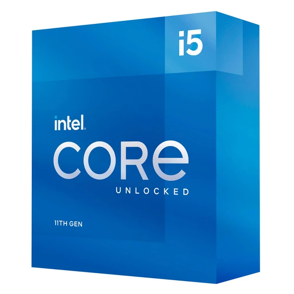Intel® Core™ i5-11600K masaüstü işlemci 4,9 GHz'e kadar 6 çekirdek kilitsiz LGA1200 (Intel® 500 Serisi ve Select 400 Serisi yonga seti) 125 W ürün görseli 1