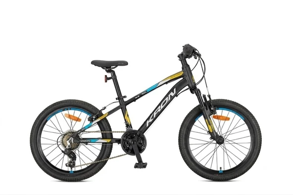 XC 75 - 24 MTB - 13' - 21 Vites -V.Brake - Mat Siyah/Sarı-Gri-Mavi ürün görseli 1