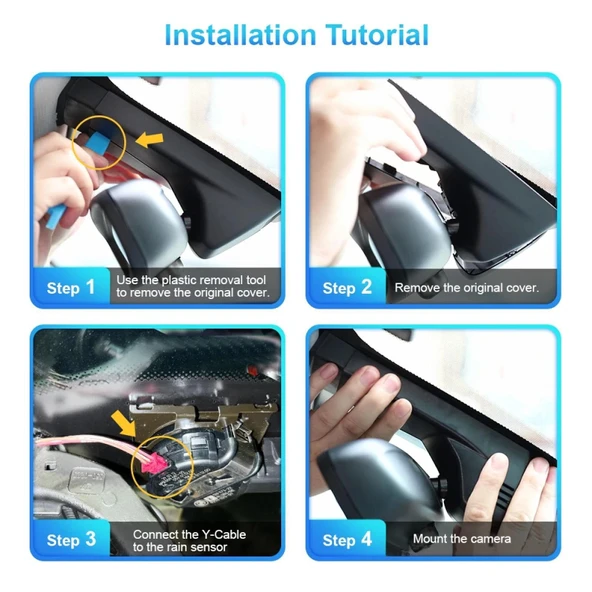 Rufutle Dashcam Araba BMW E60 E61 E65 E66 E70 E72 E83 E84 E88 E92 E93, 4K Dashcam Araba DVR Gece Görüş ile - Resim 4
