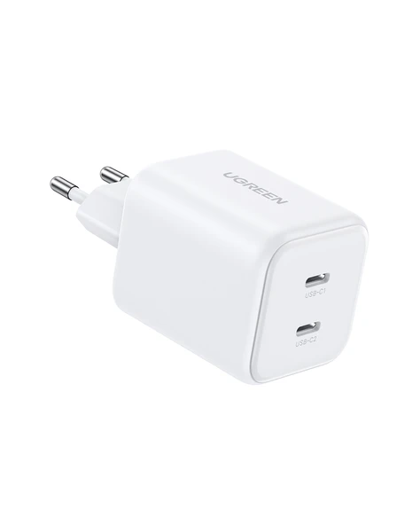 UGREEN 45W GaN Hızlı Şarj Cihazı Type-C QC PD 2xUSB-C, Beyaz, 65154 ürün görseli 1