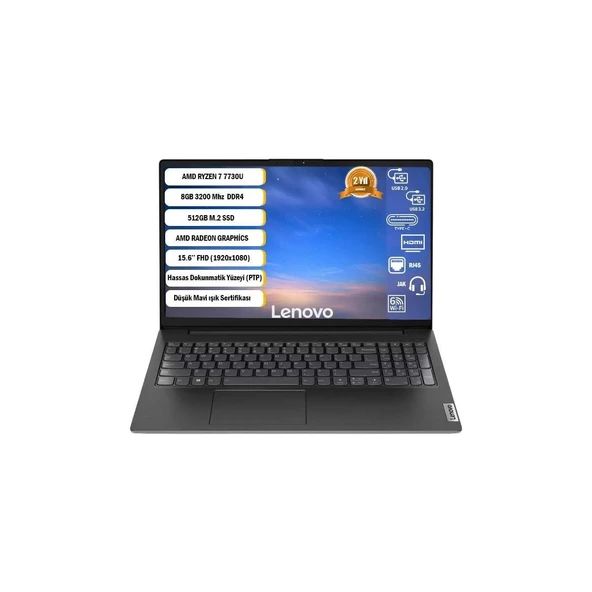 15.6" V15 G4 82YY0012TR RYZEN 7730U-8GB RAM-512GB NVME-FDOS ürün görseli 1
