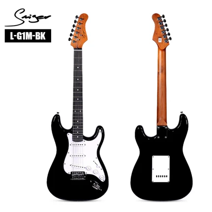SMIGER L-G1M BK STRAT TİPİ ELEKTRO GİTAR SİYAH ürün görseli 1