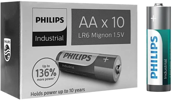 Philips Industrial 1.5V Aa Kalem Pil - LR6I10C/10 - 10'lu Paket ürün görseli 1