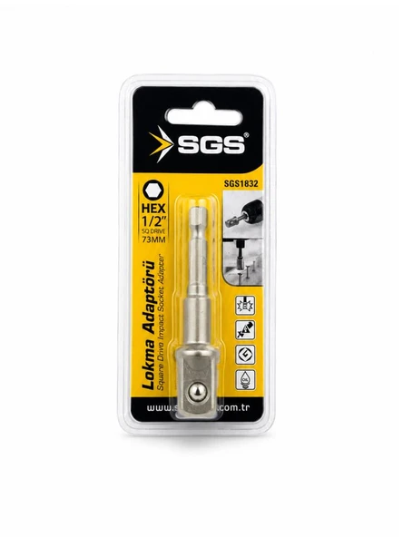 Sgs SGS1832 Hex 1/2 Lokma Adaptör 73mm - Resim 2