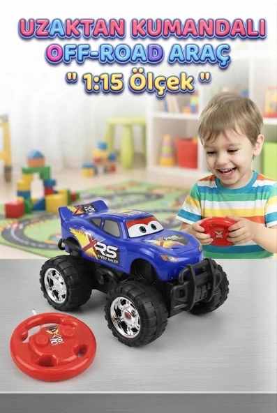RS Speed Racer Uzaktan Kumandalı27 MHz 2 Fonksiyonlu Off-Road 4x4 Araba - 1:15 Ölçekli Arazi Aracı ürün görseli 1