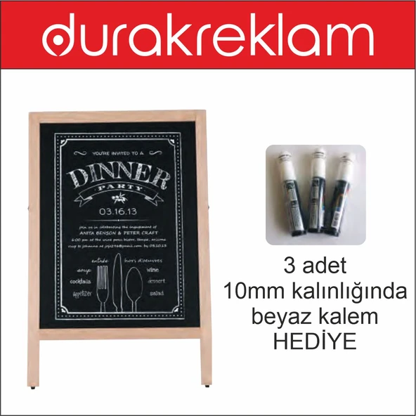 Ahşap kara tahta ayaklı İÇ MEKAN - Resim 2