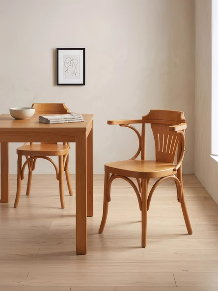 Thonet Klasik Ahşap Sandalye - Resim 6