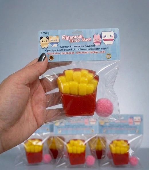 Moj moj Taba Squish Patates Kızartması Sukuşi Yumuşak Stres Atıcı Oyuncak - 1 Adet ürün görseli 1