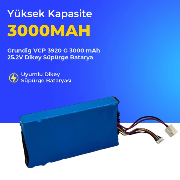Grundig VCP 3920 G 3000 mAh 25.2V Dikey Süpürge Batarya ürün görseli 1