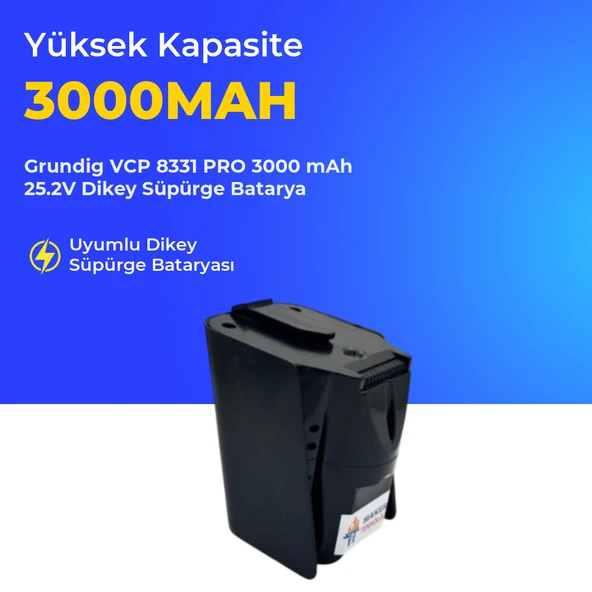 Grundig VCP 8331 PRO 3000 mAh 25.2V Dikey Süpürge Batarya ürün görseli 1
