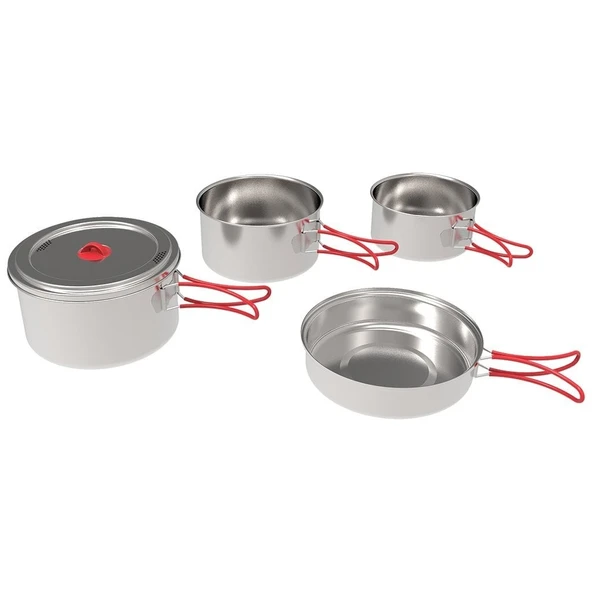 Coghlans Paslanmaz Çelik Yemek Seti - XL - Resim 3
