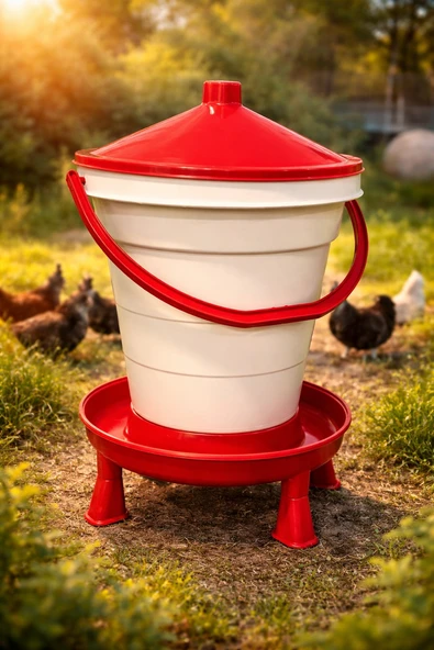 Otomatik 23 Litre Kova Şamandıralı Ayaklı Tavuk-kaz Suluk (ÜSTTEN DOLUM) ürün görseli 1
