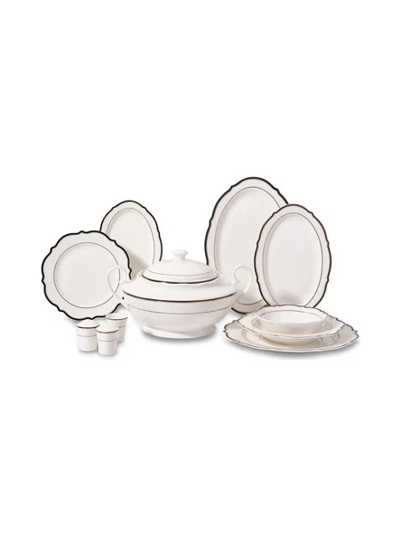 Korkmaz Eliza Collection A8240 Fileli 60 Parça 12 Kişilik Yemek Takımı ürün görseli 1