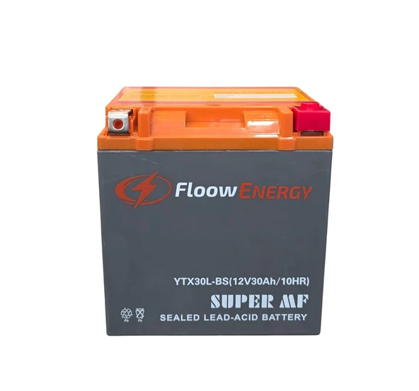 Floow Energy 12V 30Ah Motosiklet Aküsü YTX30L-BS Bakımsız 2026 Üretim ürün görseli 1