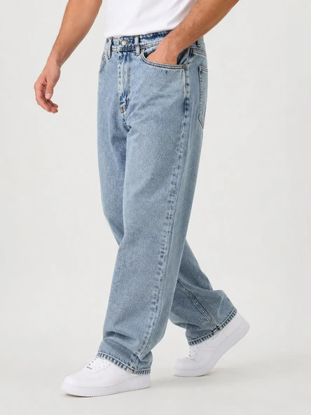 Black Wood Denim Erkek Baggy Jean Pantolon 7748 ürün görseli 1