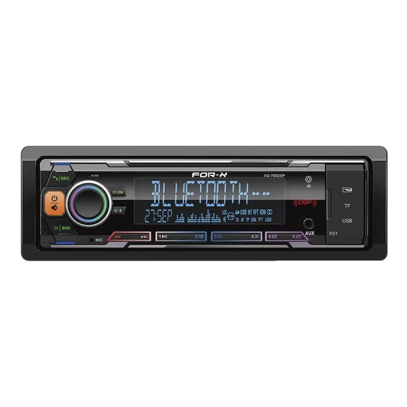 For-X XQ-700DSP App Control+Usb+Dsp+Bluetooth+Multicolor+FM+Aux+4x50 Watt Oto Teyp ürün görseli 1