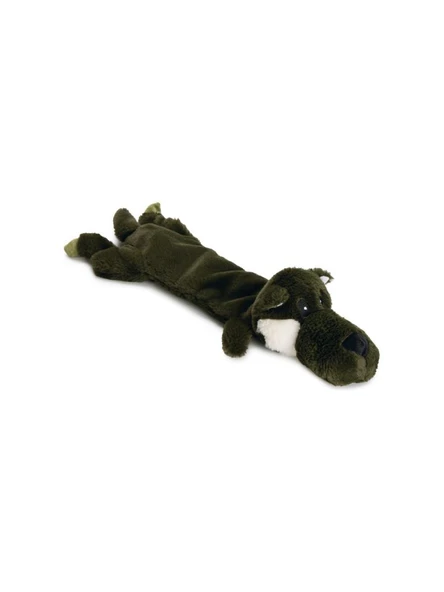 Beeztees Köpek Oyuncağı, Sesli, Elastik, Kurt, Peluş, Koyu Yeşil, 50x26x10cm ürün görseli 1