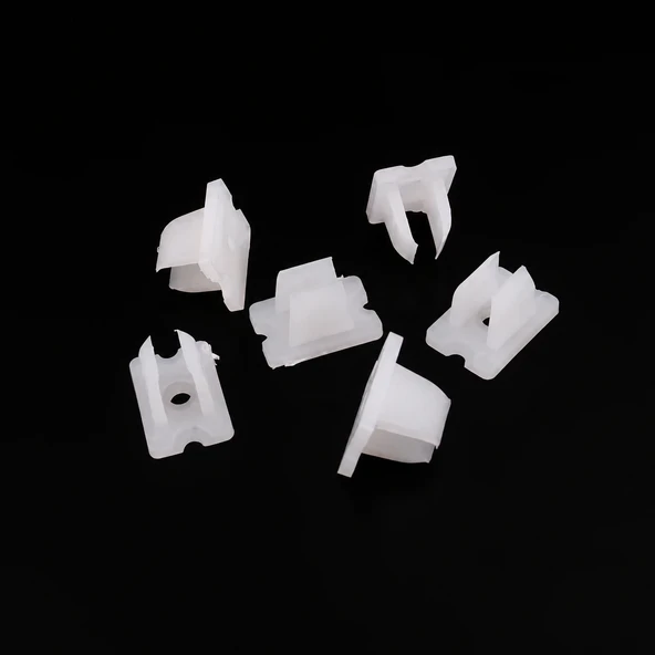 5 adet Neon LED Esnek Şerit Işık tutucu Kelepçeleri – 6x12mm PP Şeffaf Beyaz Plastik Montaj Klipsleri çizgi yapış bağlantı ürün görseli 1