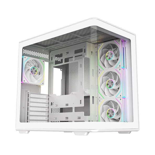 COOLERMASTER 850W 80+ GOLD ELITE 600 Curve TG E600-WGNN85-S01 4x12cm ARGB Beyaz Gaming MıdTower PC Kasası ürün görseli 1