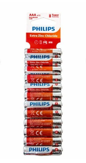 Philips Extra Zinc Chloride 1.5V Aaa Ince Kalem Pil - R03L12TF/10 - 12'li Paket ürün görseli 1