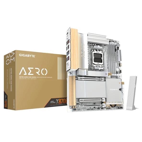 GIGABYTE X870E AERO X WOOD DDR5 M.2 HDMI DP ATX AM5 ürün görseli 1