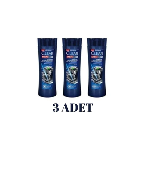 Clear Men Yoğun Arındırıcı Kömür Kepeğe Karşı Etkili Şampuan 350 ml x 3 ürün görseli 1