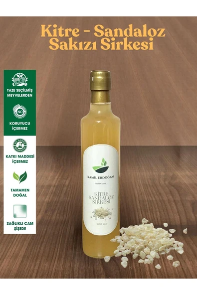 Kitre - Sandaloz Sakızlı Sirke (Doğal Fermantasyon) 500 ml Cam Şişede ürün görseli 1