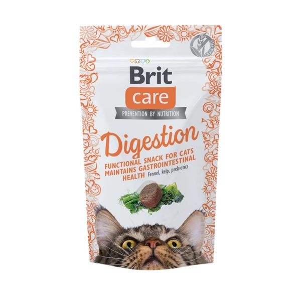 Brit Care Snack Digestion Sindirim Sistemi Destekleyici Tahılsız Kedi Ödül Maması 50gr ürün görseli 1