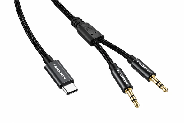 Type-c 3.5 Mm Çift Çıkışlı Ses Kablosu 1.15 M GJ036 ürün görseli 1
