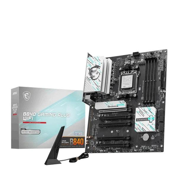 Msı B840 Gaming Plus Wifi 8000MHz (OC) DDR5 Soket AM5 M.2 HDMI ATX Anakart ürün görseli 1