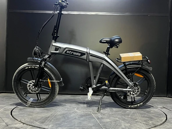 Strada E-Monster 20 Jant Katlanabilir Yüksek Torklu Elektrikli Bisiklet (GRİ) ürün görseli 1