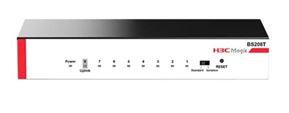 H3C Magic BS208T 8 Port 10-100-1000 Mbps Metal Kasa Swich ürün görseli 1