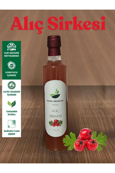Alıç Sirkesi (Doğal Fermantasyon) 500 ml Cam Şişede ürün görseli 1