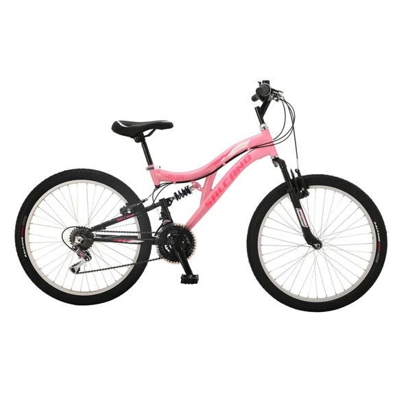 Salcano Helen 24 Jant V-Fren Pudra Pembe Koyu Pembe Dağ Bisikleti 14 Kadro ürün görseli 1