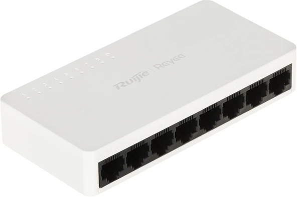 Ruijie Reyee RG-ES08F 8 Portlu, 10-100 Fast Ethernet Tak Çalıştır Switch Plastik Kasa ürün görseli 1