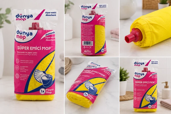 DÜNYA YEDEK MOP BEZİ SARI ürün görseli 1