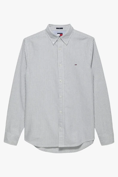 TJM SLIM STRIPE OXFORD SHIRT EXT Erkek Mavi Gömlek - DM0DM20668 ürün görseli 1